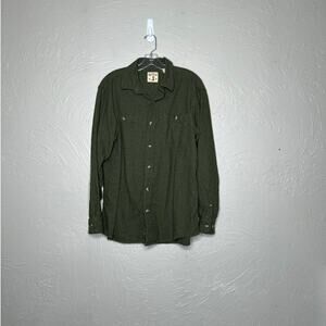 RedHead Men's Large Green Button Up Long Sleeve Shirt